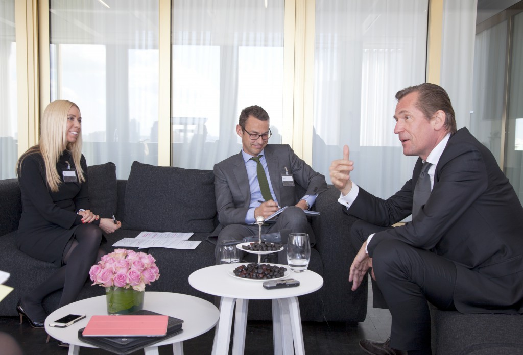 Mathias Döpfner im Gespräch mit Kai Anderson und Jane Uhlig im Axel Springer-Haus Berlin