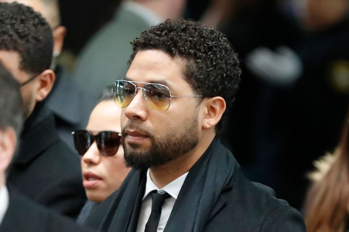 Jussie Smollett im Februar 2020 bei einer Anhörung im Leighton Criminal Court Building in Chicago.