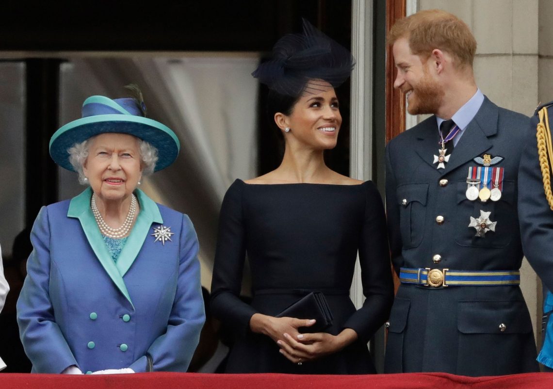 Prinz Harry und seine Frau, Herzogin Meghan, besuchten die Queen.