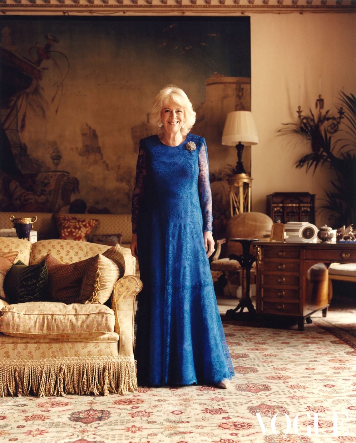 Camilla, Herzogin von Cornwall, im Clarence House: Zu ihrem anstehenden 75. Geburtstag hat sie sich von einer Frauenzeitschrift fotografieren lassen und ein Interview gegeben.