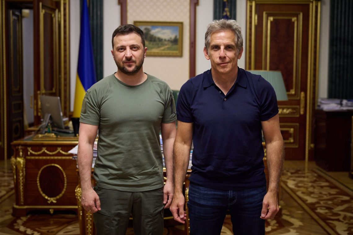 Wolodymyr Selenskyj mit Ben Stiller in Kiew.