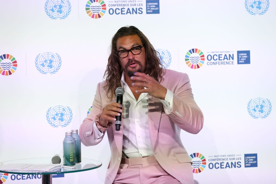 Jason Momoa auf der UN-Ozean-Konferenz der Vereinten Nationen in Lissabon.