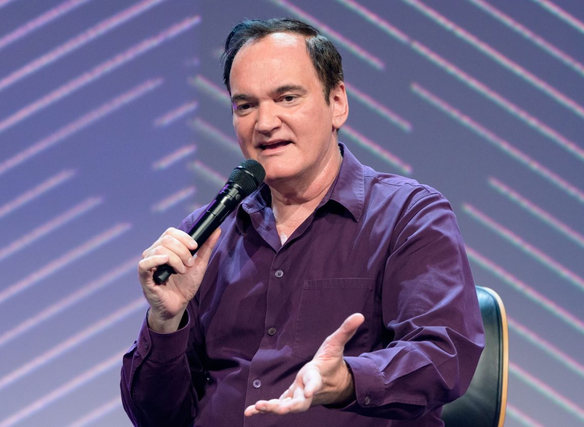 Der US-Regisseur Quentin Tarantino zeigte seinem kleinen Sohn einen Animationsfilm.