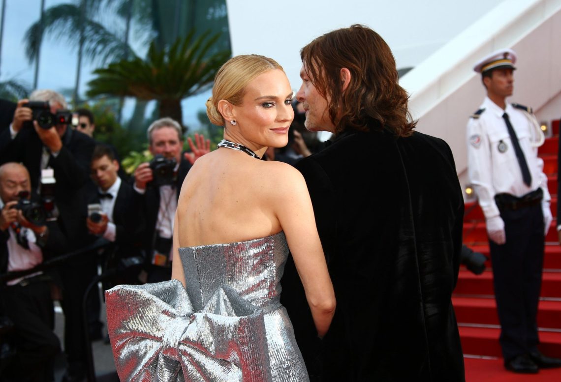Diane Kruger (l) und Norman Reedus bei den Filmfestspielen in Cannes.
